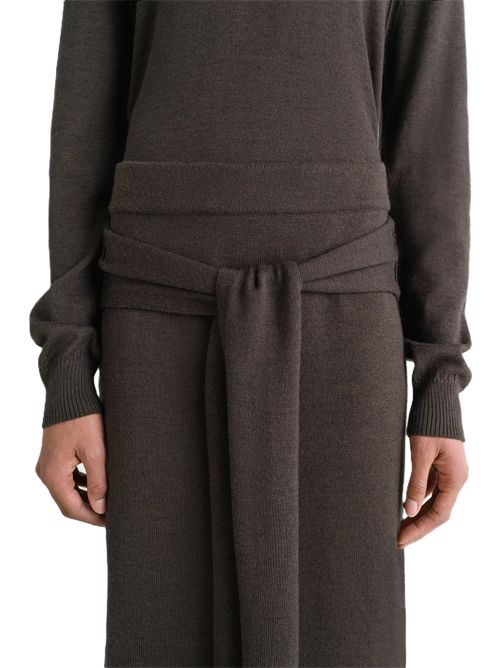 TROMPE L'OEIL skirt Gonna cacao Lemaire Lemaire | SK1058LK087BR397 DARK CACAO